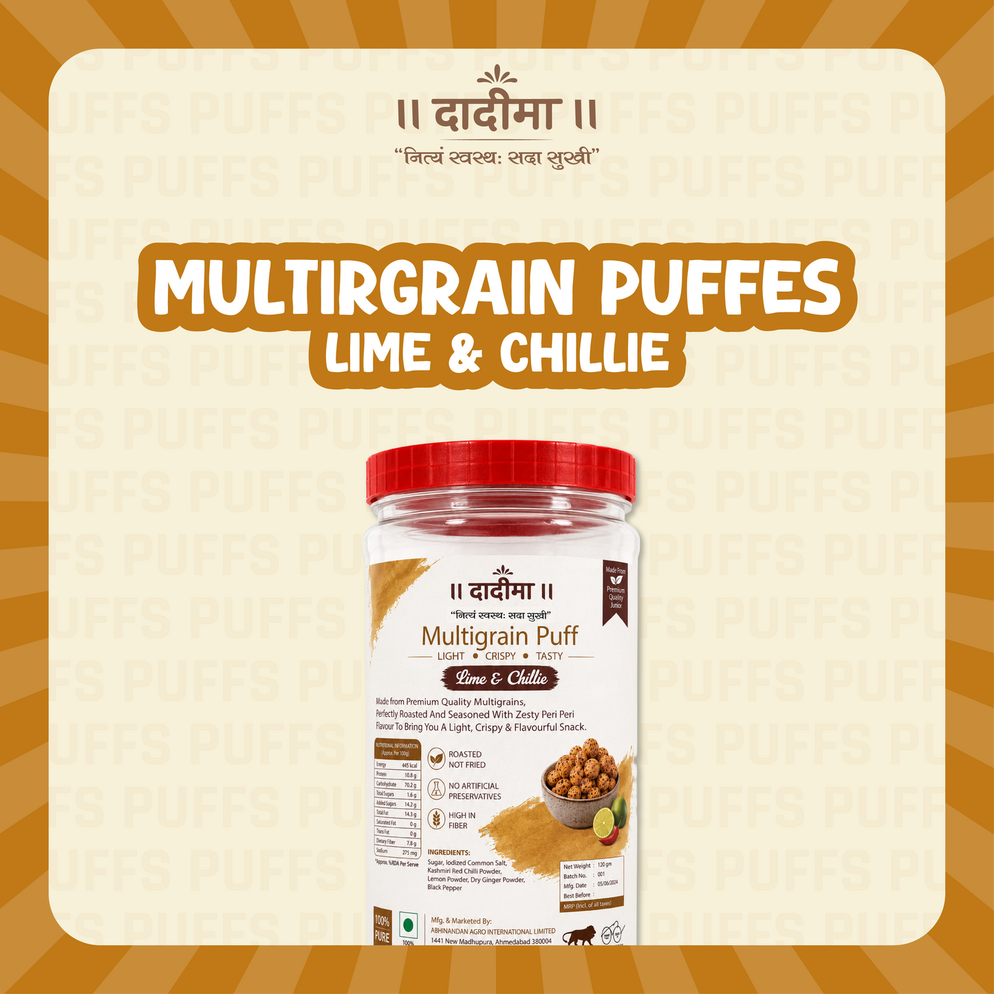 Lime & Chilli multigrain puff