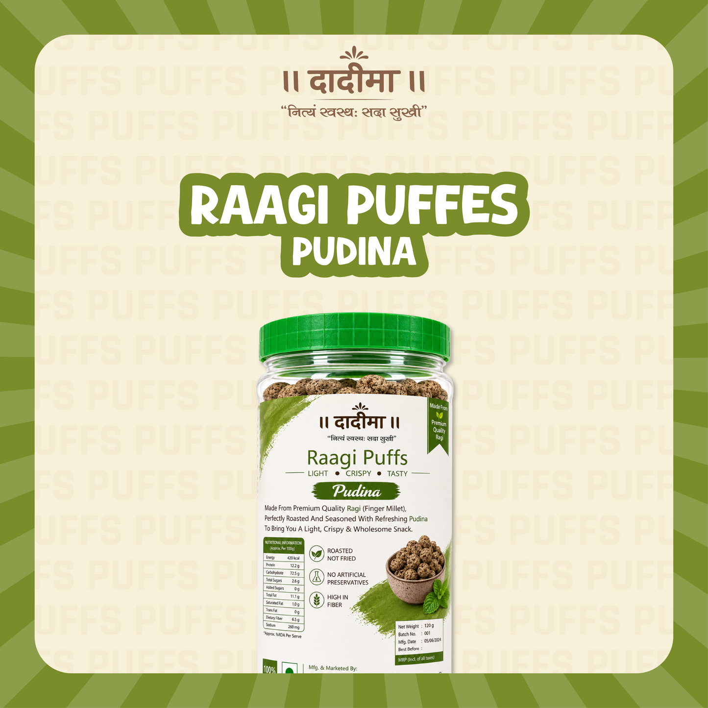 Mint Raagi Puff