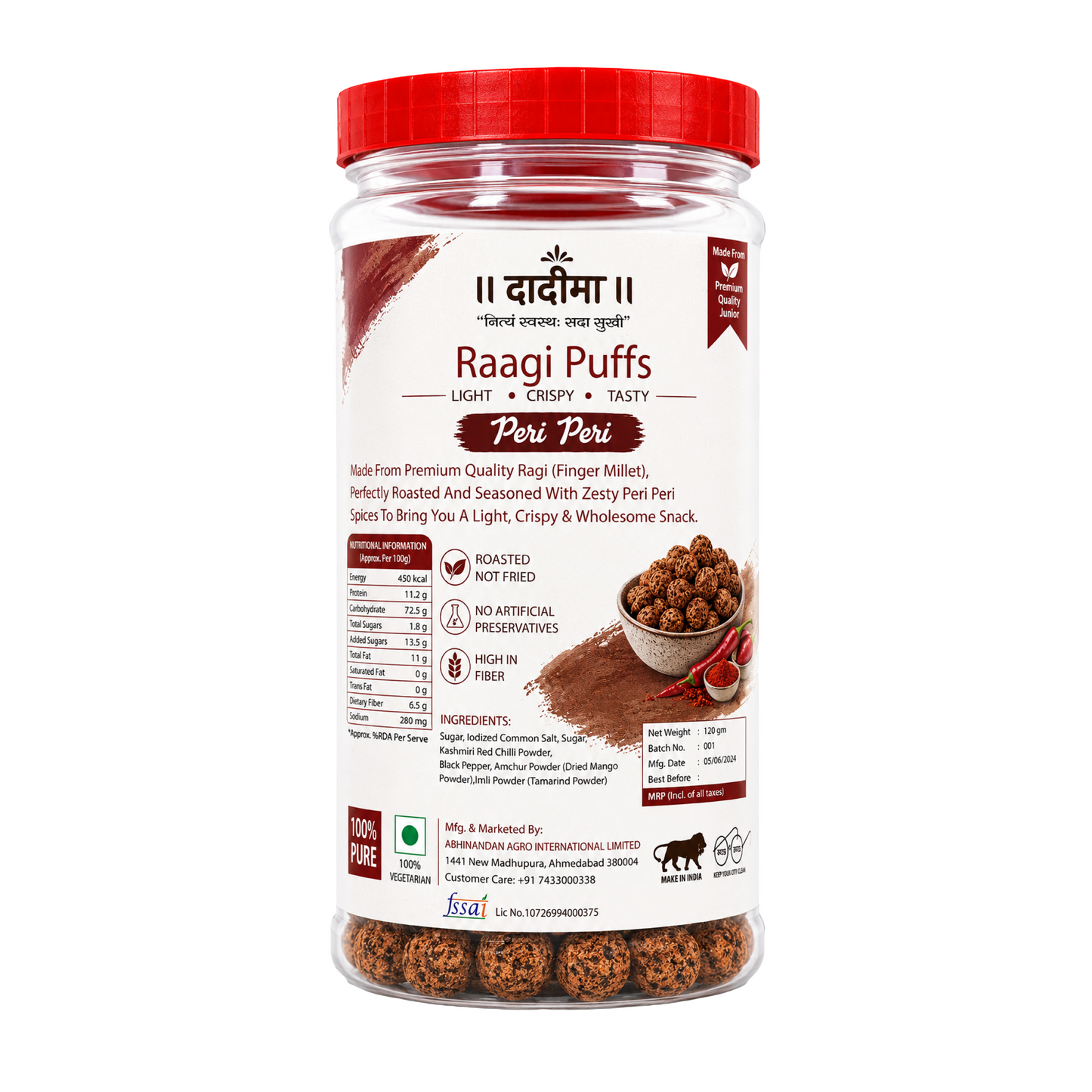 Peri Peri Raagi Puff