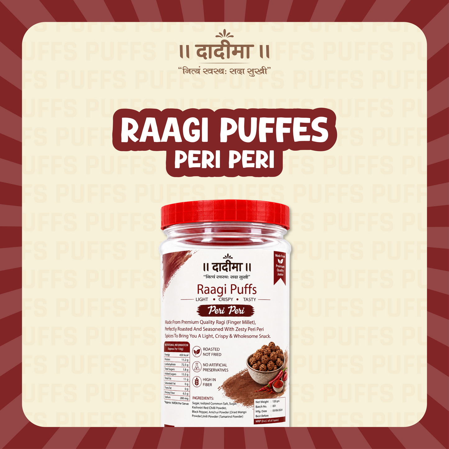 Peri Peri Raagi Puff